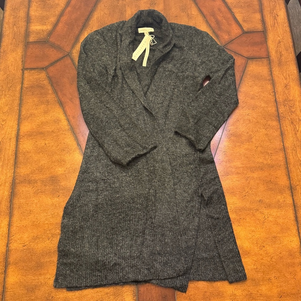 Lovestitch Size Medium Grey Cardigan